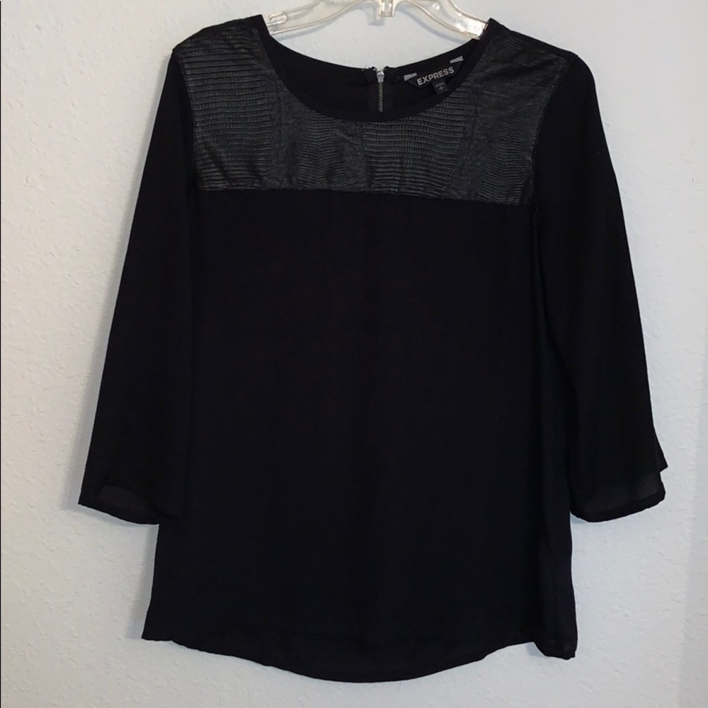 Express Women’s Black 3/4 Sleeve Blouse